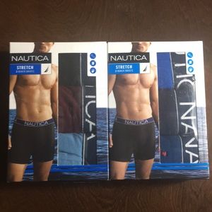 NWT Nautica Lot of 2 - 3 pack stretch boxer briefs size Large men’s 36-38